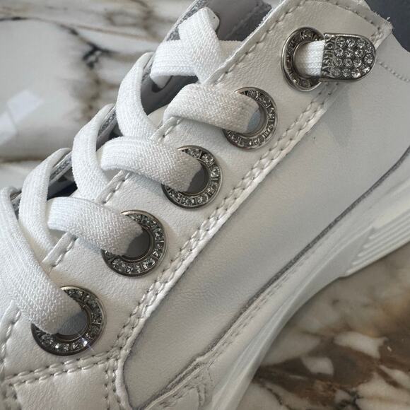 Bonavi Anti-stress Skateboard Sneakers Sz 39 Crystal Embellished Lace Eyelets - Picture 4 of 15